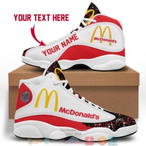 Personalized Mcdonalds Color Plash Air Jordan 13 Sneaker Shoes