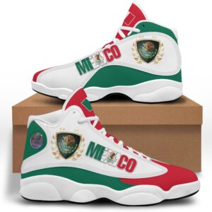 Personalized Mexico Flag Custom Air Jordan 13 Shoes