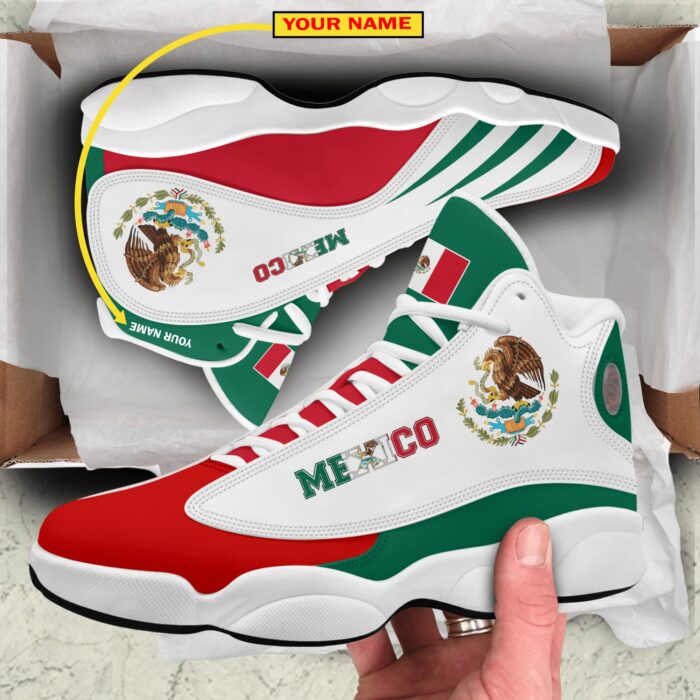 Personalized Mexico Green Red White Custom Air Jordan 13 Shoes