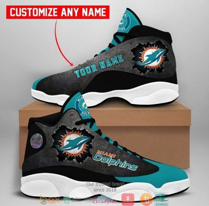 Personalized Miami Dolphins Football Nfl Air Jordan 13 Sneaker Shoes