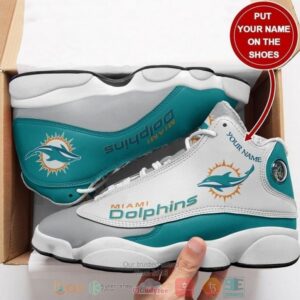 Personalized Miami Dolphins Nfl Football Team Custom Air Jordan 13 Shoes