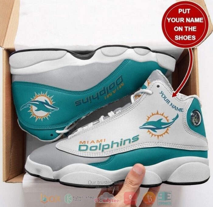 Personalized Miami Dolphins Nfl Football Team Custom Air Jordan 13 Shoes