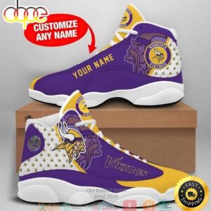 Personalized Minnesota Vikings Football NFL 8 Air Jordan 13 Sneaker Shoes