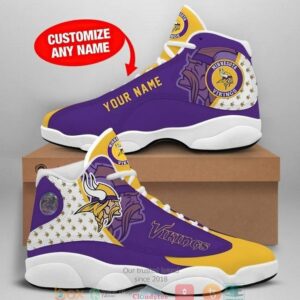 Personalized Minnesota Vikings Football Nfl 8 Air Jordan 13 Sneaker Shoes