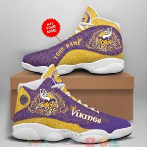 Personalized Minnesota Vikings Nfl Mandala Football Team Custom Air Jordan 13 Shoes