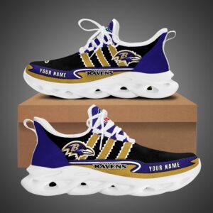 Personalized NFL Baltimore Ravens Max Soul Shoes