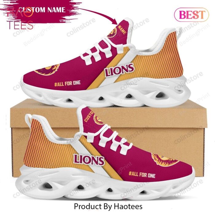 Personalized Name Brisbane Lions AFL Max Soul Shoes