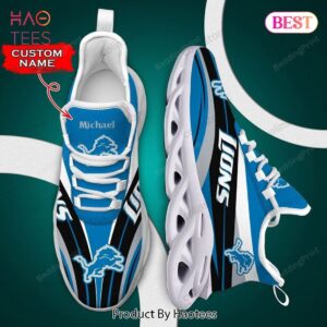 Personalized Name Detroit Lions NFL Max Soul Shoes