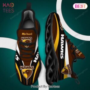 Personalized Name Hawthorn Hawks AFL Max Soul Shoes