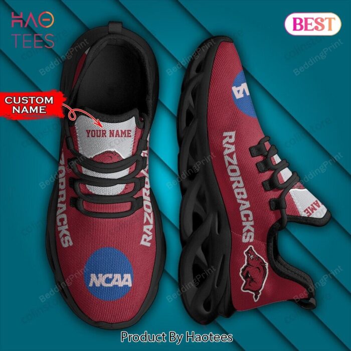 Personalized Name NCAA Arkansas Razorbacks Max Soul Shoes