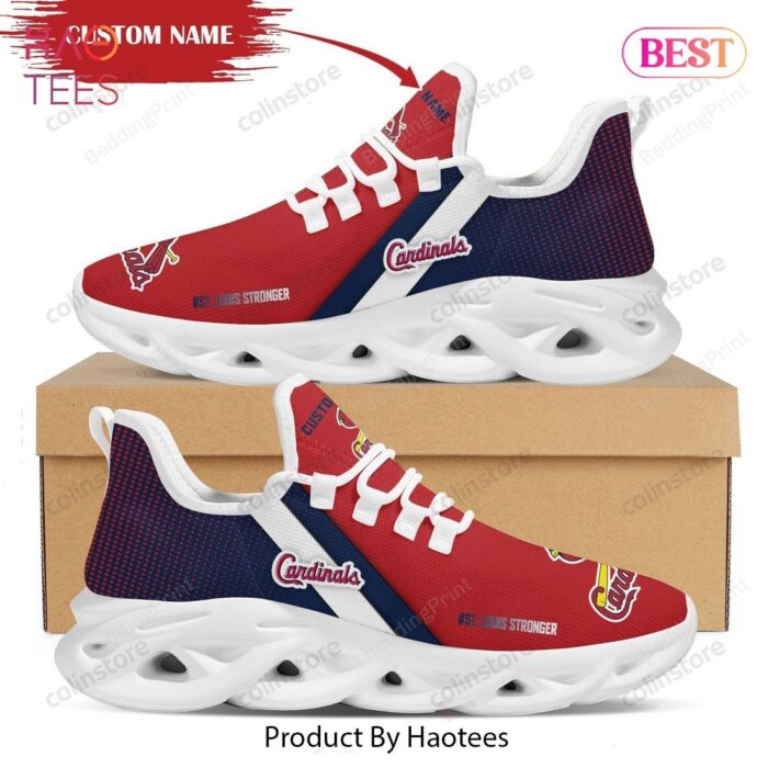 Personalized Name St Louis Cardinals MLB Max Soul Shoes