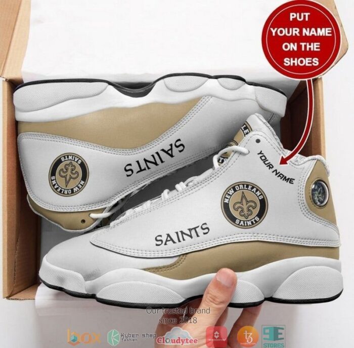 Personalized New Orleans Saints Nfl Football Team Air Jordan 13 Sneaker Shoes