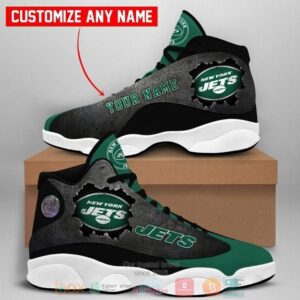 Personalized New York Jets Football Nfl Logo Custom Air Jordan 13 Shoes