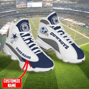 Personalized Nfl Dallas Cowboys Skull Helmet Air Jordan 13 Shoes