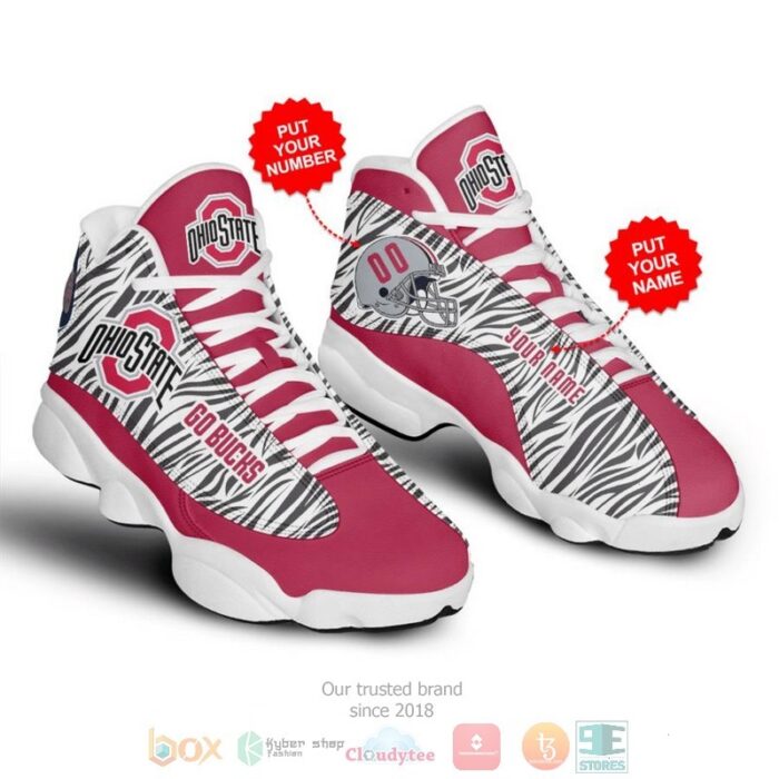 Personalized Ohio State Buckeyes Ncaa Football Custom Air Jordan 13 Shoes