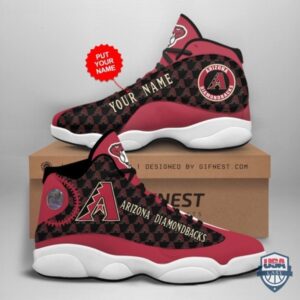 Personalized Shoes Arizona Diamondbacks Air Jordan 13 Custom Name