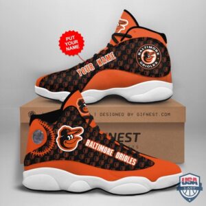 Personalized Shoes Baltimore Orioles Air Jordan 13 Custom Name