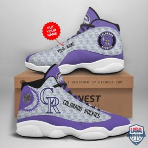 Personalized Shoes Colorado Rockies Air Jordan 13 Custom Name