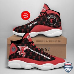 Personalized Shoes Fireball Cinnamon Whisky Air Jordan 13 Custom Name