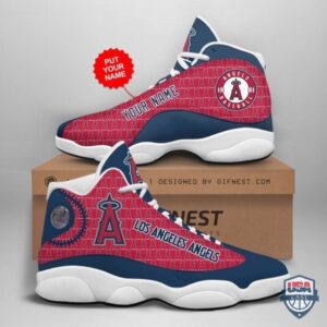 Personalized Shoes Los Angeles Angels Air Jordan 13 Custom Name