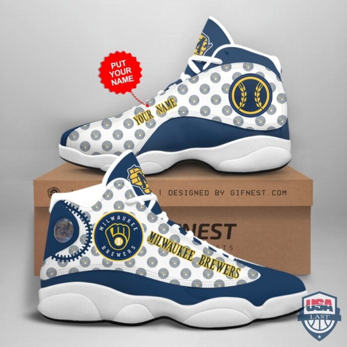 Personalized Shoes Milwaukee Brewers Air Jordan 13 Custom Name