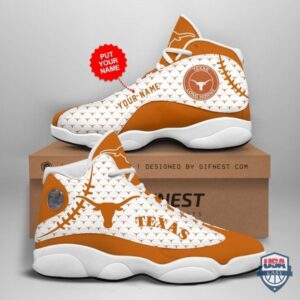 Personalized Shoes Texas Longhorns Air Jordan 13 Custom Name