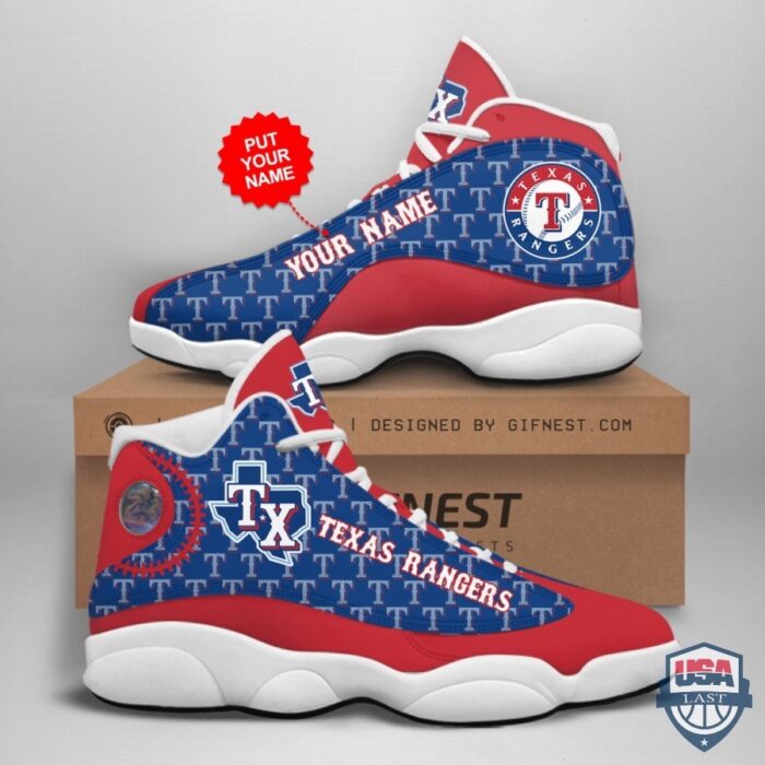 Personalized Shoes Texas Rangers Air Jordan 13 Custom Name