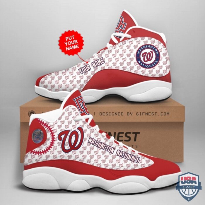 Personalized Shoes Washington Nationals Air Jordan 13 Custom Name