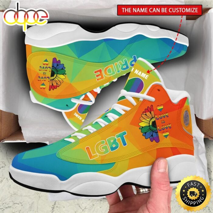 Personalized Sunflowers Lgbt Love Is Love Custom Air Jordan 13 Shoes