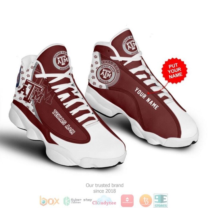 Personalized Texas A M Aggies Nfl 1 Football Air Jordan 13 Sneaker Shoes