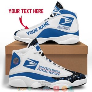 Personalized Usps United States Postal Service Color Plash Air Jordan 13 Sneaker Shoes