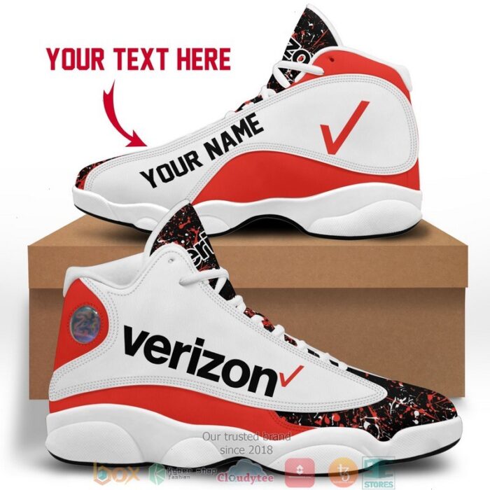 Personalized Verizon Color Plash Air Jordan 13 Sneaker Shoes