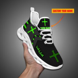 Personalized Walk By Faith Jesus Max Soul Shoes Green