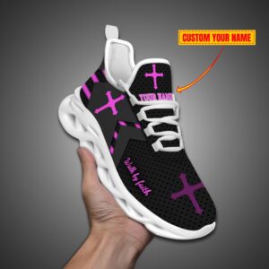 Personalized Walk By Faith Jesus Max Soul Shoes Pink