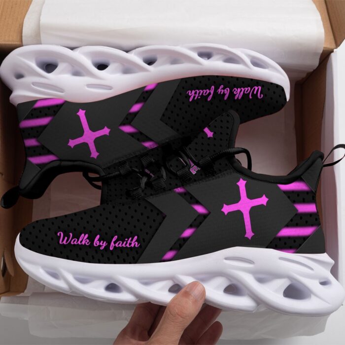 Personalized Walk By Faith Jesus Max Soul Shoes Pink