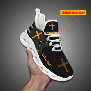 Personalized Walk By Faith Jesus Max Soul Shoes Yellow