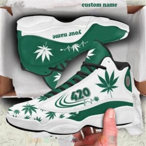 Personalized Weed Leaf Custom Air Jordan 13 Shoes