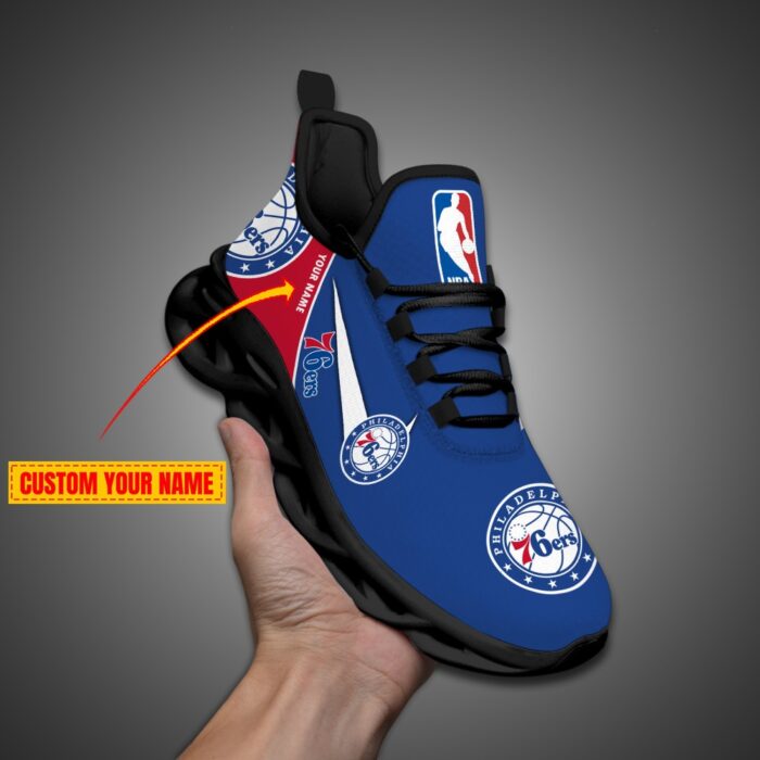 Philadelphia 76ers Personalized NBA Max Soul Shoes