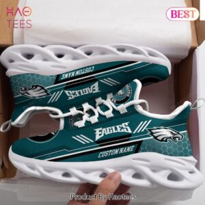 Philadelphia Eagles Custom Name Blue Color Max Soul Shoes