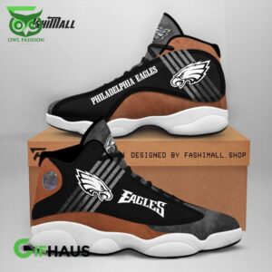 Philadelphia Eagles NFL Black Brown Air Jordan 13