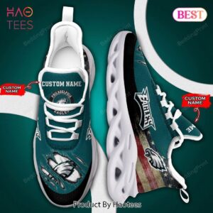 Philadelphia Eagles NFL Blue Color Personalized Max Soul Shoes