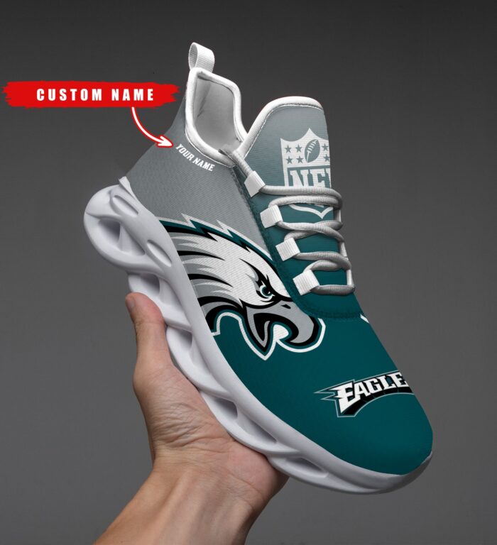 Philadelphia Eagles Personalized Custom Name Max Soul Shoes