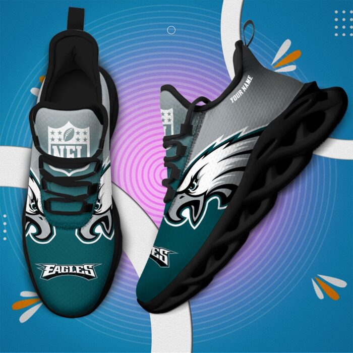 Philadelphia Eagles Personalized Custom Name Max Soul Shoes