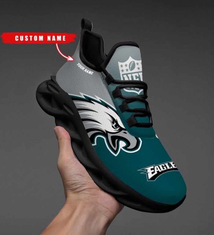 Philadelphia Eagles Personalized Custom Name Max Soul Shoes