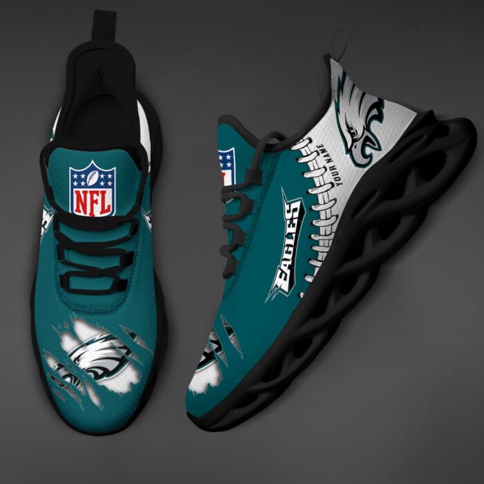 Philadelphia Eagles Personalized Max Soul Shoes for NFL Fans