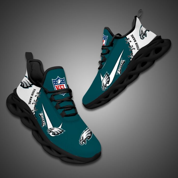 Philadelphia Eagles Personalized NFL Max Soul Shoes Fan Gift