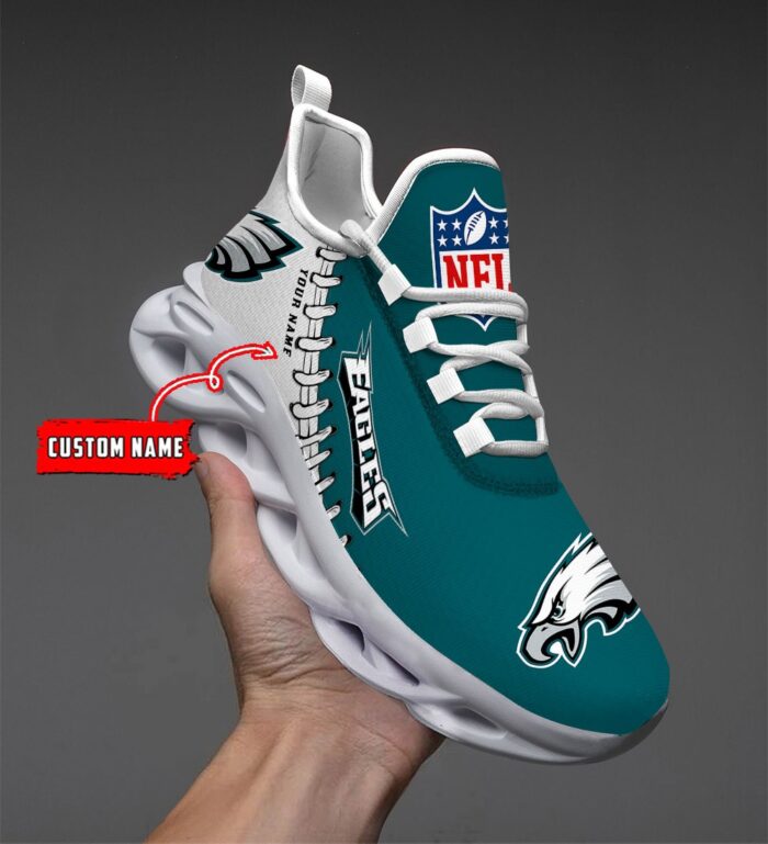 Philadelphia Eagles Personalized NFL Max Soul Shoes Ver 2