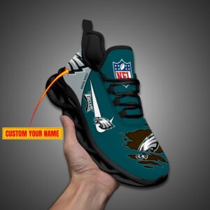 Philadelphia Eagles Personalized NFL Max Soul Shoes for Fan