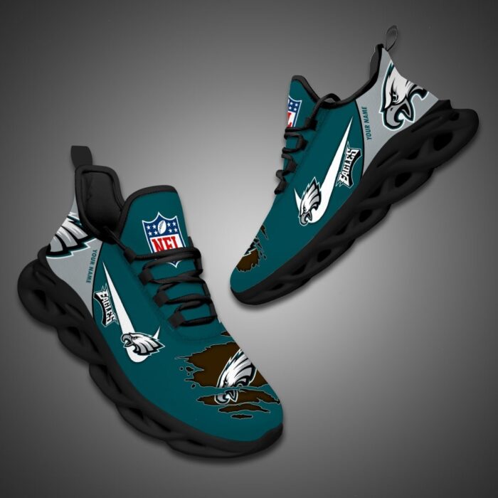 Philadelphia Eagles Personalized NFL Max Soul Shoes for Fan