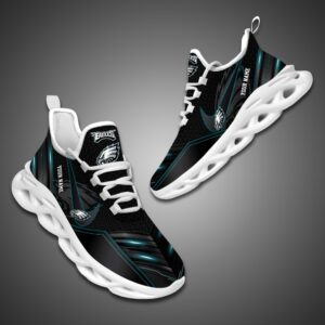 Philadelphia Eagles Personalized NFL Neon Light Max Soul Shoes